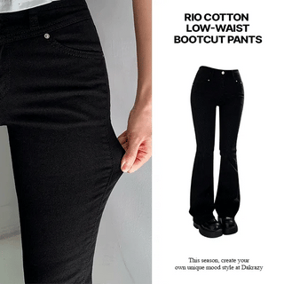 Rio Cotton Low-Waist Bootcut Pants