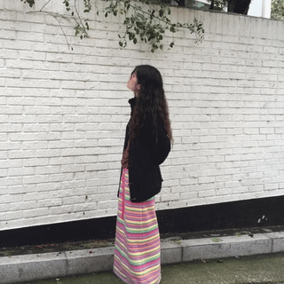 rainbow fleece skirt