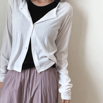 Pepea Ribbed Slim Fit Round Cardigan