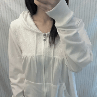 Flower Zip-up Hoodie