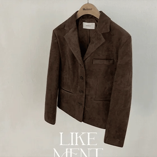 LIKEMENT Chocolat Suede Short Jacket
