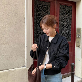 Fringe suede jacket