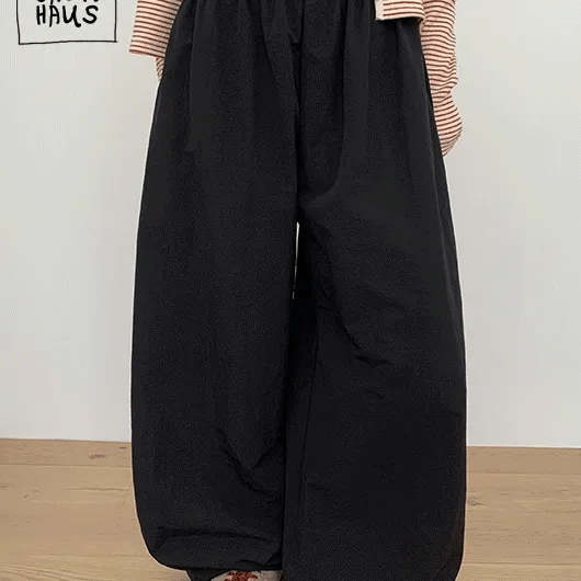 Mitboss Nylon Elastic Waist Wide Pants