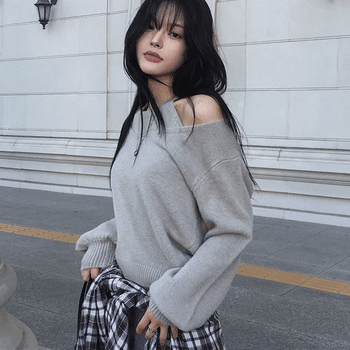 Sleeveless Layered Knit Set