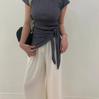 Lulu Pleated Short Sleeve T-shirt