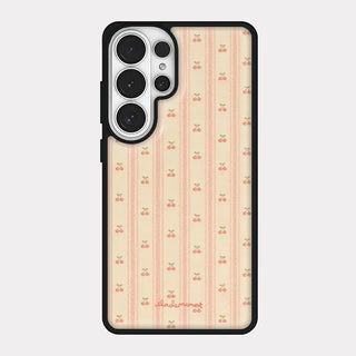 Cherry Stripe iPhone 18 Pro Galaxy Epoxy MagSafe Black Bumper Case