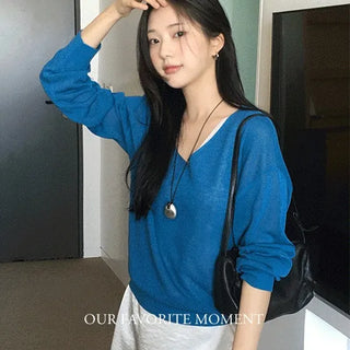 Sorbet Linen V-Neck Knit  *New colors added