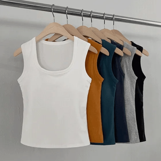 Tissom Daily Square Neck Sleeveless Cap