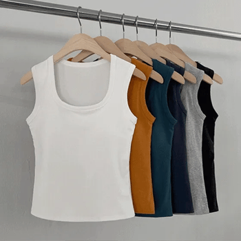 Tissom Daily Square Neck Sleeveless Cap