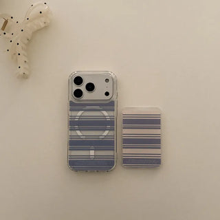 Ticking Stripe MagSafe Clear Jelly Hard Phone Case for iPhone 17 Pro