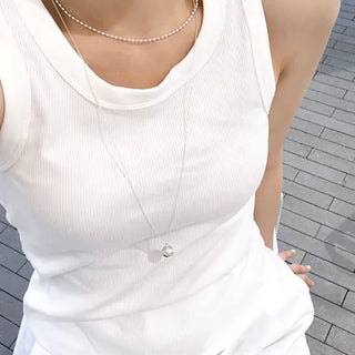 Herb Clear Drop Necklace
