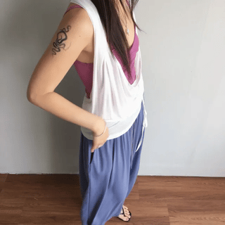 LAYERED HENLEY SLEEVELESS