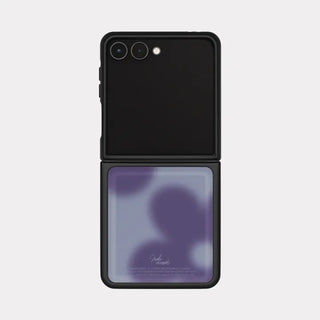 hazy flower Galaxy Zflip fold 8 Epoxy Black Bumper Case