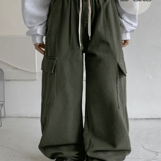 Onbes Elastic Cargo Pants