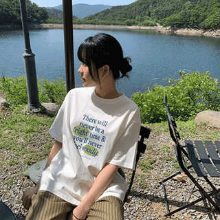 Cheeky Vintage Print Loose Fit Short Sleeve Tshirt