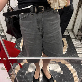 Truedy Summer NonFaded Raw Pintuck Bermuda Denim