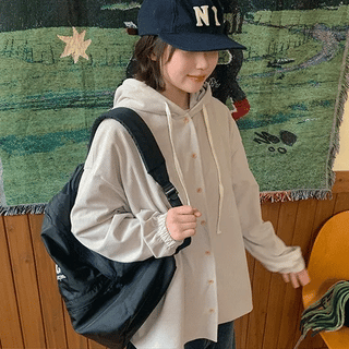 Nameko Corduroy Over Hoodie Shirt