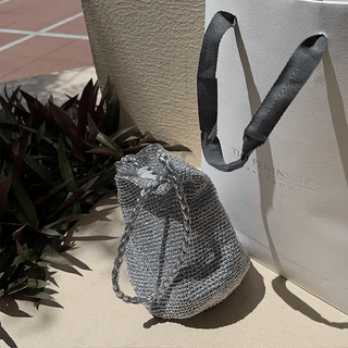 Edence Metal Knit Shoulder Bag