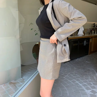 Daily Modern Loose Fit Basic Check Jacket