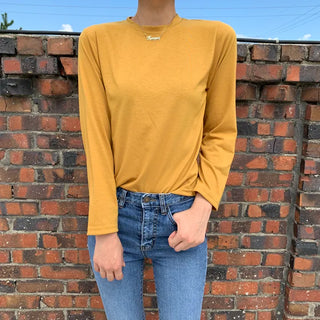 Daily Plain Round Long Sleeve T-shirt