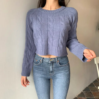 Carat Cable Knit Crop Knit