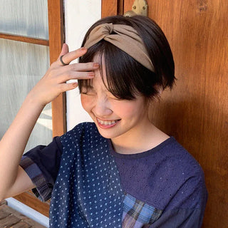 Linen twisted turban