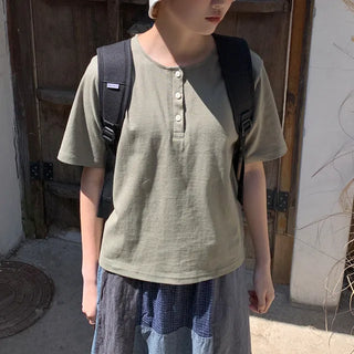 Labo button tee