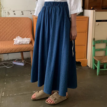 Blue caramel skirt