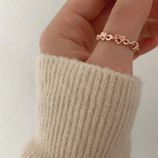 Heart Knot Ring (Silver, Rose Gold, Gold)