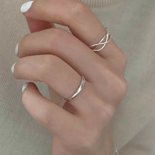 Cross All Wave Ring (Silver, Gold)