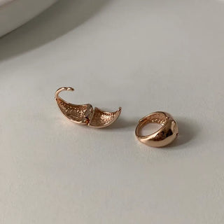 Rose Gold Teardrop One-Touch Earrings