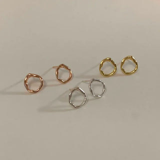 Craft Circle Mini Earrings (Gold, Rose Gold, Silver)