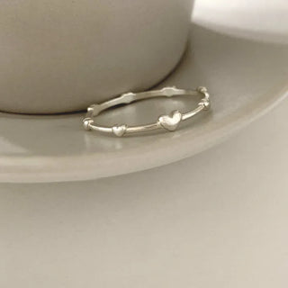 Mini Heart Line Ring (3 colors)