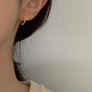 Slim Dot One-Touch Earrings (Silver/Rose Gold/Gold)