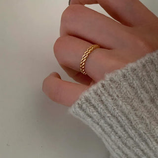 Zigzag Layered Ring (Silver, Rose Gold, Gold)