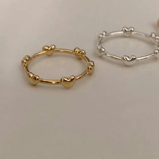 Heart and Heart Layered Ring (3 colors)