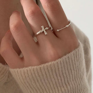 925 Silver Antique Cross Ring