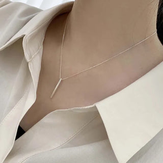Square Stick Necklace (Silver, Gold)