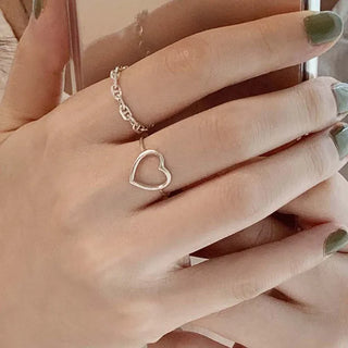 Chandal Layered Chain Ring (Silver, Rose Gold, Gold)