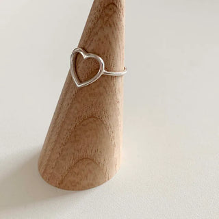 Rose Gold Heart Ring (Silver/Rose Gold)