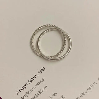 Two-Ring Mix Layered Ring