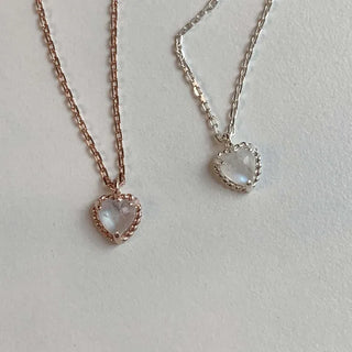 Moonstone Heart Necklace