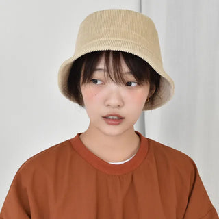 corduroy short bucket hat