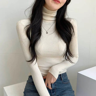 Needs Body-Shaping Stretchy Turtleneck Knit