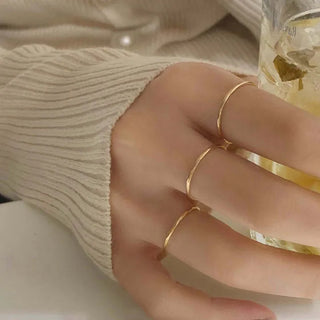 Gold Plain Thin Ring (Sizes 1–21)