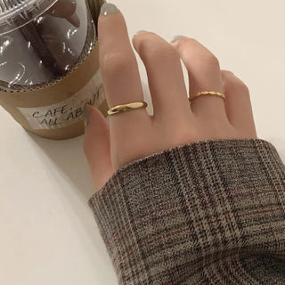 Cloud-shaped layered rings (Silver, Rose Gold, Gold)