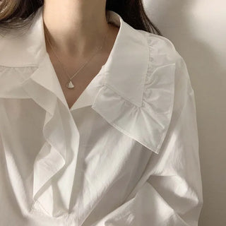 Triangle Pendant Necklace (Silver, Gold)