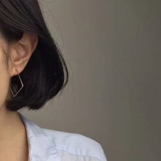 Square Hoop Earrings (Silver, Rose Gold, Gold)