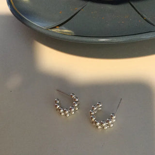 Dot Mini Ring Earrings 925 Silver