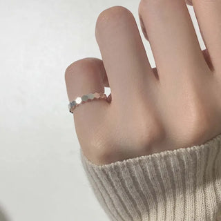 Hexagonal Open Pinky Ring (Sizes 2–7)